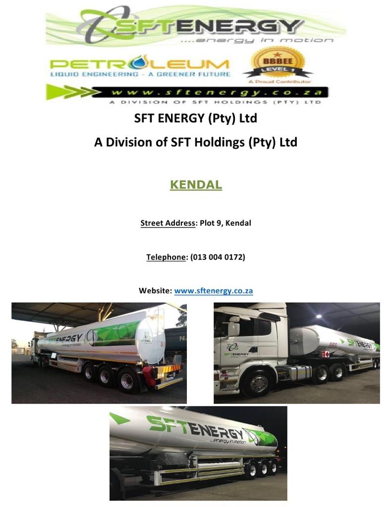 SFT ENERGY KENDAL TRUEDON DIRECTORY (PTY) LTD
